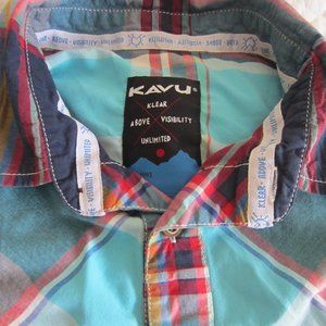 KAVU Plaid Short Sleeve Button Shirt – Men’s XL